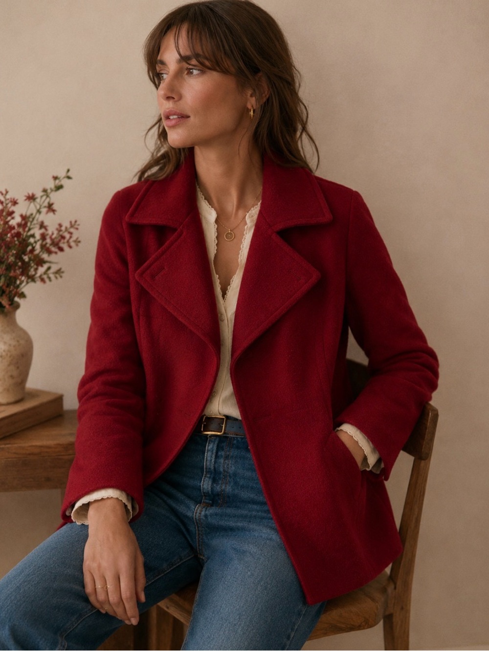 100% Wool Red Jacket